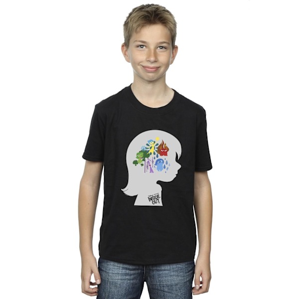 Disney Boys Inside Out Huvud Silhuett T-shirt 3-4 År Svart Black 3-4 Years