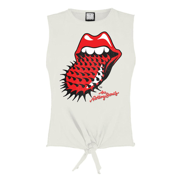 Amplified Womens/Ladies 94/95 The Rolling Stones Vintage Crop T White M