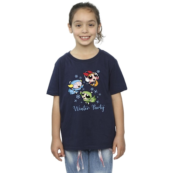 The Powerpuff Girls Girls Girls Vinterfest Bomull T-shirt 12- Navy Blue 12-13 Years