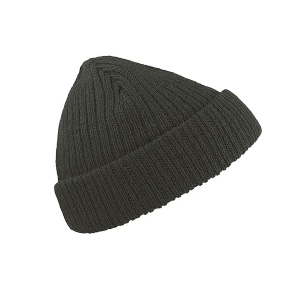 Atlantis Unisex Docker Short Beanie Med Uppvik En Storlek Skog Forest Green One Size