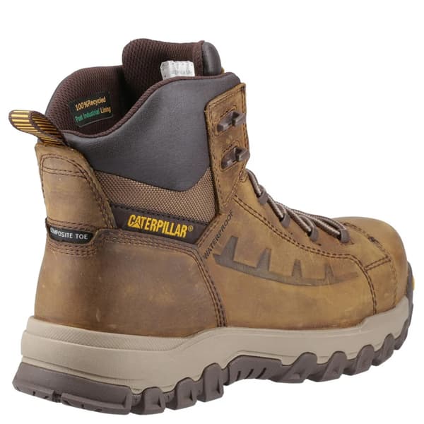 Caterpillar Threshold Rebound Grain Läder Komposit Tåhätta för Män Pyramid 7 UK