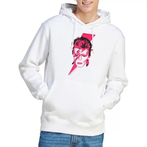 David Bowie Herr Aladdin Sane Hoodie XL Vit White XL