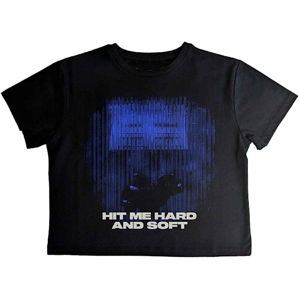 Billie Eilish Dam/Kvinnor Hit Me Hard And Soft Lines Crop Top Black/Blue M