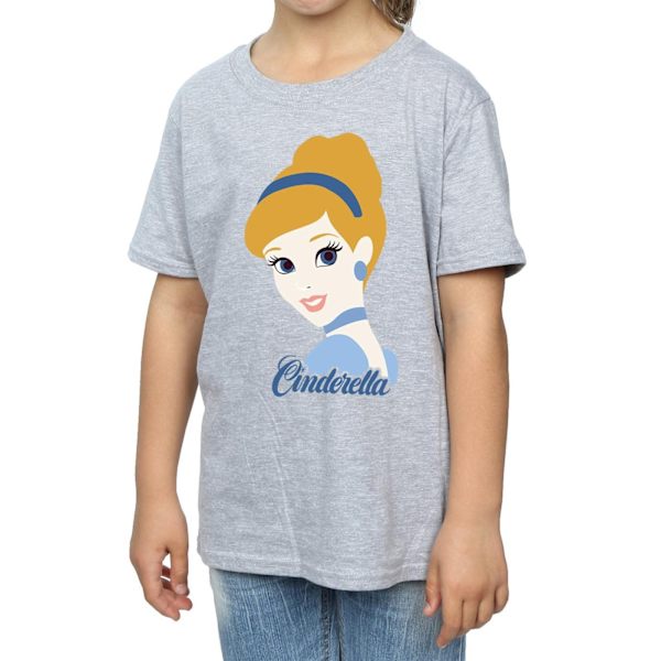 Cinderella Girls Silhouette Bomull T-shirt 9-11 År Sports Grå Sports Grey 9-11 Years