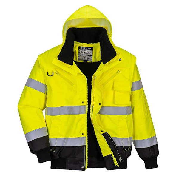 Portwest Herr 3-i-1 Varseljacka S Gul/Svart Yellow/Black S