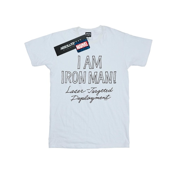 Marvel Mens I Am Iron Man T-Shirt XL Vit White XL