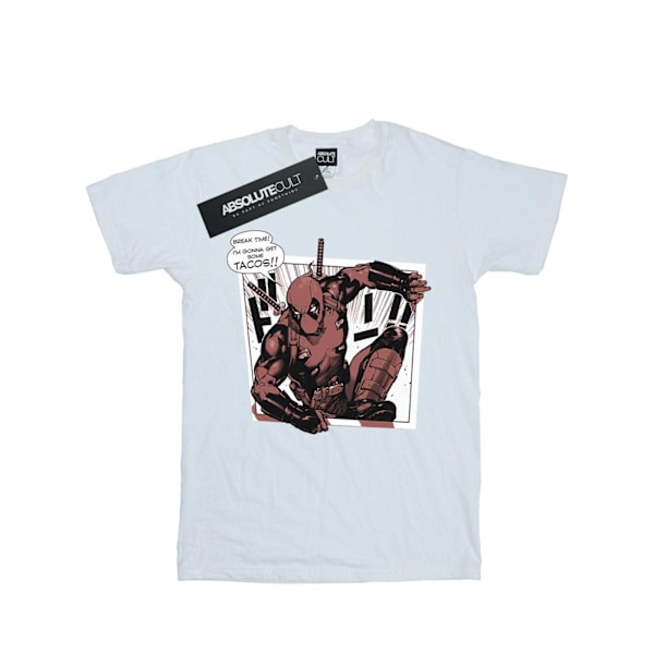 Marvel Deadpool Breaktime Tacos T-shirt M Vit White M