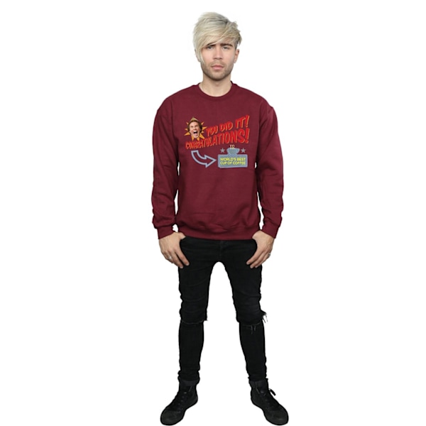 Elf Herr World´s Best Coffee Sweatshirt XL Burgundy Burgundy XL