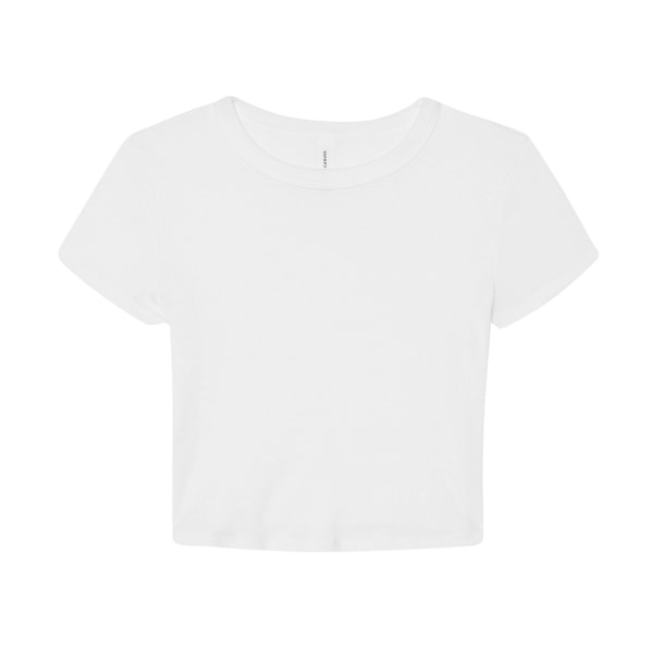 Bella + Canvas Dam/Dam Micro-Rib Cropped T-Shirt XL Vit White XL