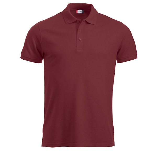 Clique Manhattan Pikétröja för Män S Burgundy Burgundy S