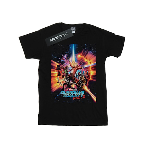 Marvel Studios Boys Guardians Of The Galaxy Vol. 2 Poster T-Shirt Black 5-6 Years