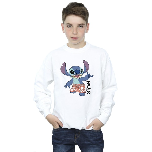 Disney Boys Lilo & Stitch Bermuda Shorts Sweatshirt 5-6 år W White 5-6 Years