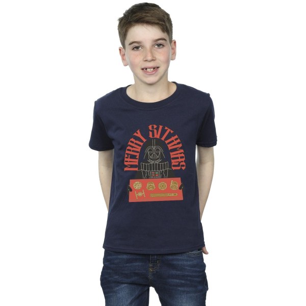 Star Wars Boys Episod IV: A New Hope Merry Sithmas T-shirt 5-6 Navy Blue 5-6 Years