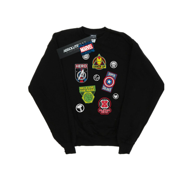 Marvel Womens/Ladies Avengers Hero Badges Sweatshirt S Svart Black S