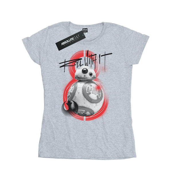 Star Wars Dam/Kvinnor The Last Jedi BB-8 Roll With It Bomull Sports Grey XXL