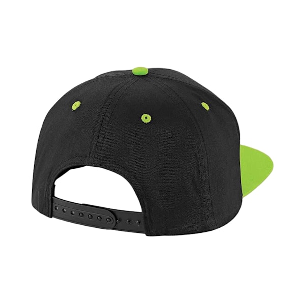 Beechfield Contrast 5 Panel Snapback Cap One Size Svart/Lime Grön Black/Lime Green One Size