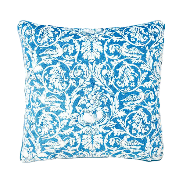 William Morris Queen Anne Fylld Kudde 40cm x 40cm Blå/Vit Blue/White 40cm x 40cm