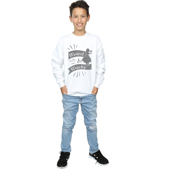 Disney Boys Alice In Wonderland Weird And Wacky Sweatshirt 7-8 White 7-8 Years