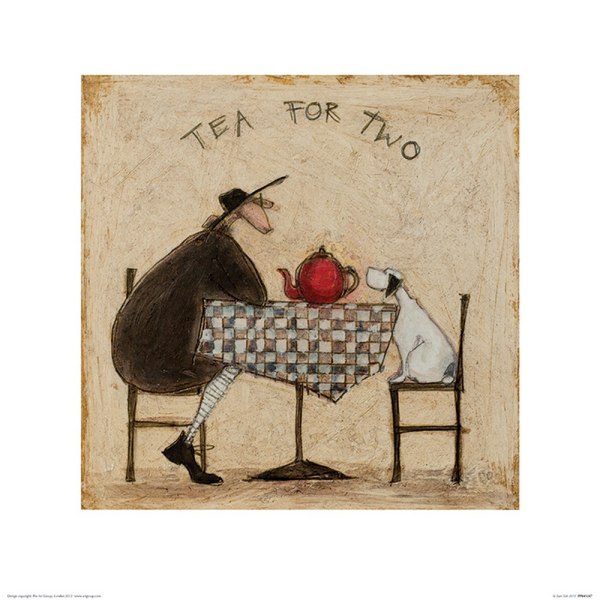 Sam Toft Tea For Two Print 50cm x 38cm Beige/Mångfärgad Beige/Multicoloured 50cm x 38cm