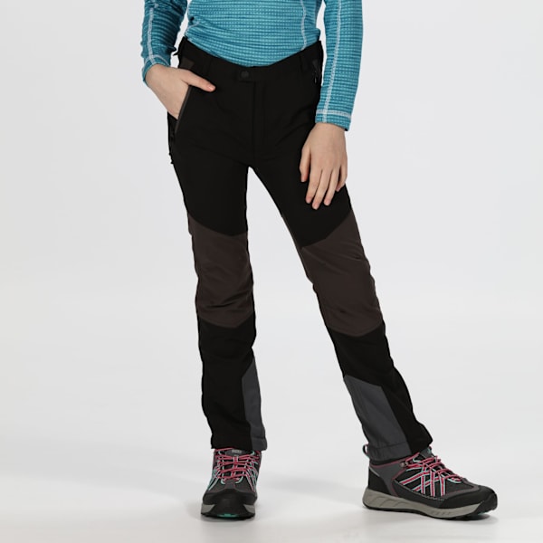 Regatta Barn/Kids Tech Mountain Vandringsbyxor 15-16 År Black/Ash 15-16 Years