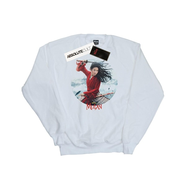 Disney Girls Mulan Movie Sword Poster Sweatshirt 7-8 år Vit White 7-8 Years