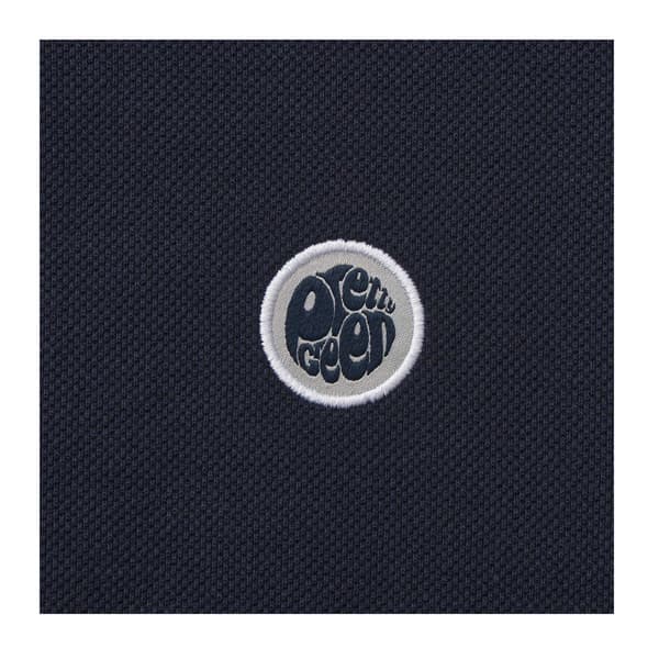 Pretty Green Pikétröja i bomull för män L Marinblå Navy L