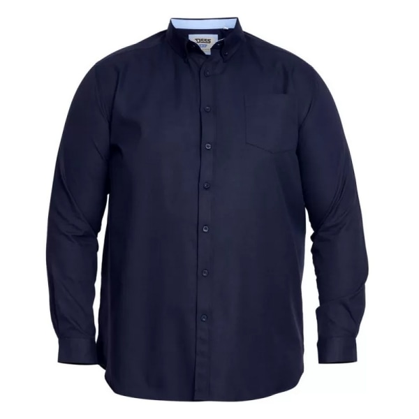 D555 Herr Richard Oxford Kingsize långärmad skjorta 6XL Marinblå Navy 6XL