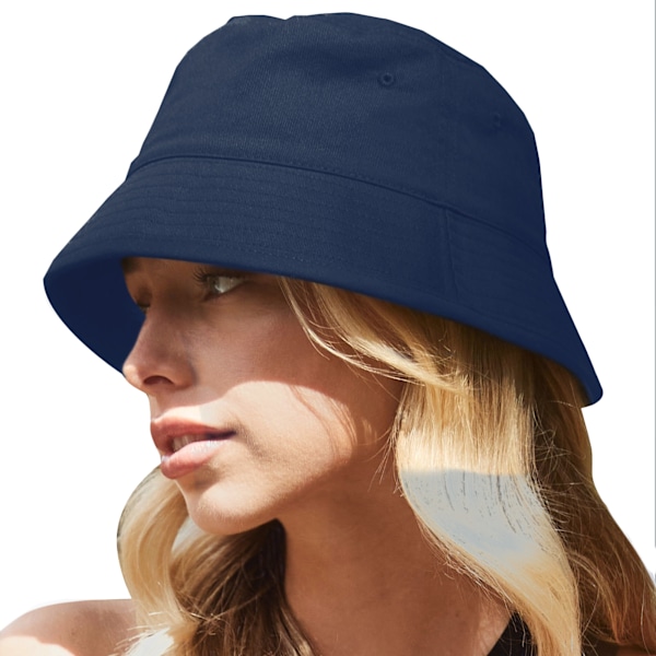 Beechfield Unisex Vuxen Organisk Bomull Bucket Hat L-XL Marinblå Navy L-XL