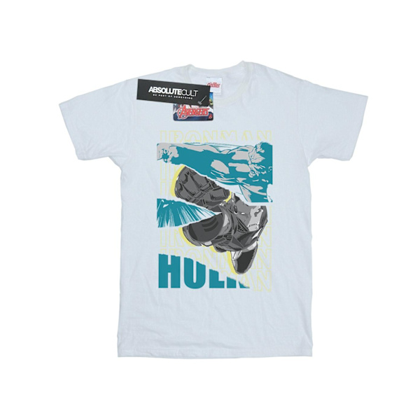 Marvel Herr Avengers Iron Man Och Hulk Collage T-Shirt M Vit White M