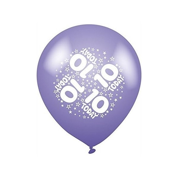 Expression Factory Latex 10-årsdag Ballong One Size Lavendel Lavender/White One Size