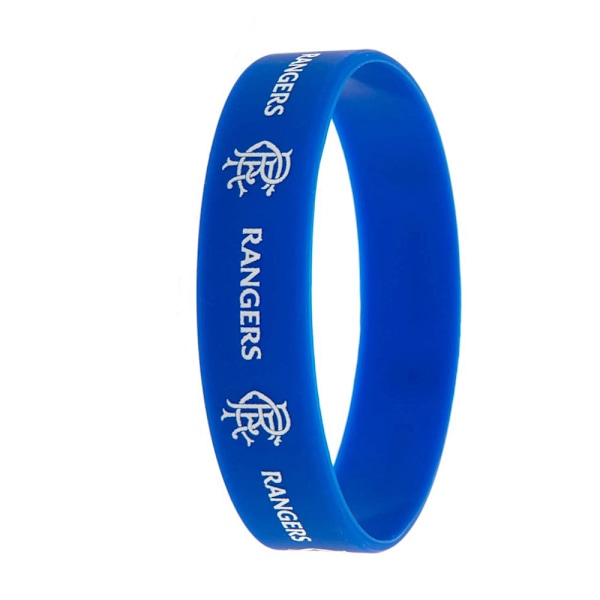 Rangers FC Silikonarmband En Storlek Royal Blue/White Royal Blue/White One Size