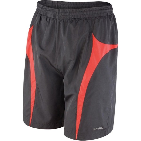 Spiro Unisex Adult Team Micro-Lite Mesh Lining Shorts XS Svart/ Black/Red XS