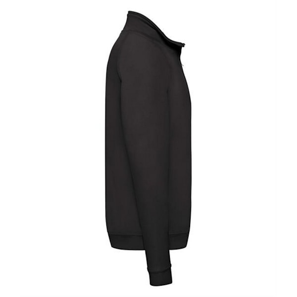 Fruit Of The Loom Herr Zip Neck Sweatshirt 4XL Svart Black 4XL