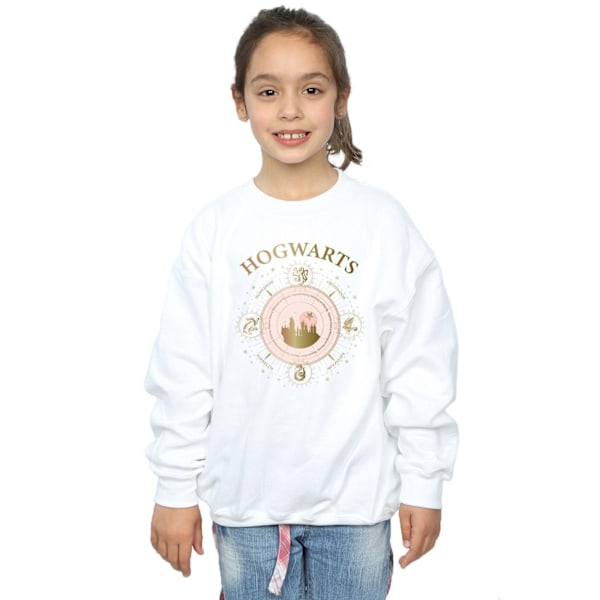 Harry Potter Tjejer Hogwarts Constellation Sweatshirt 3-4 År White 3-4 Years