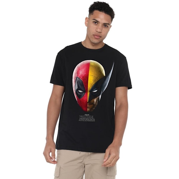 Deadpool & Wolverine Herr Deadpool & Wolverine Porträtt T-Shirt Black L
