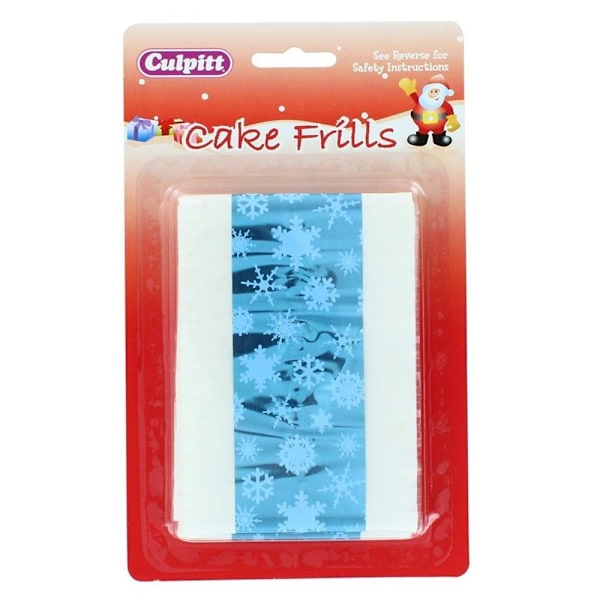 Culpitt Frill Metallic Snowflake Cake Decoration (2-pack) På Blue/Black One Size
