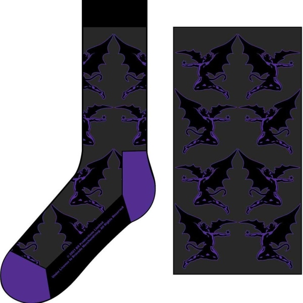 Black Sabbath Unisex Adult Demon Ankel Socks 7 UK-11 UK Black/P Black/Purple 7 UK-11 UK