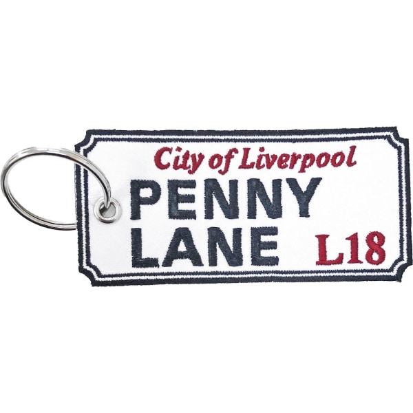Generisk Penny Lane, Liverpool Sign Road Sign Keyring One Size W White/Black/Red One Size