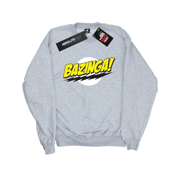 The Big Bang Theory Girls Sheldon Bazinga Sweatshirt 12-13 År Sports Grey 12-13 Years