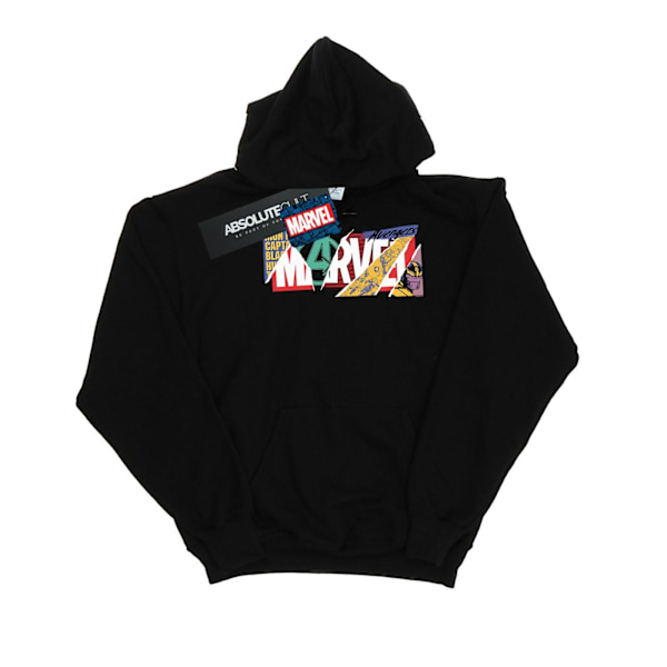 Marvel Collage Logo Hoodie M Svart Black M