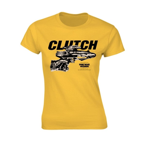 Clutch Dam/Dam Pure Rock Wizards T-shirt S Gul/Svart Yellow/Black S