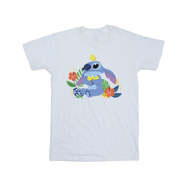 Disney Herr Lilo & Stitch Fåglar T-shirt S Vit White S