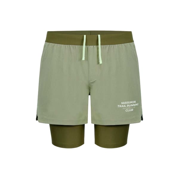 Karrimor Herr Performance 2 i 1 Löparshorts XL Oliv Olive XL