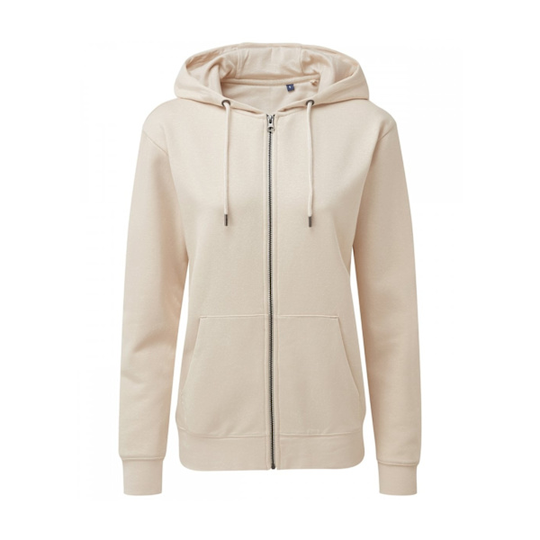 Asquith & Fox Dam/Kvinnor Dragkedja-Genom Organisk Hoodie 14 UK Na Natural 14 UK