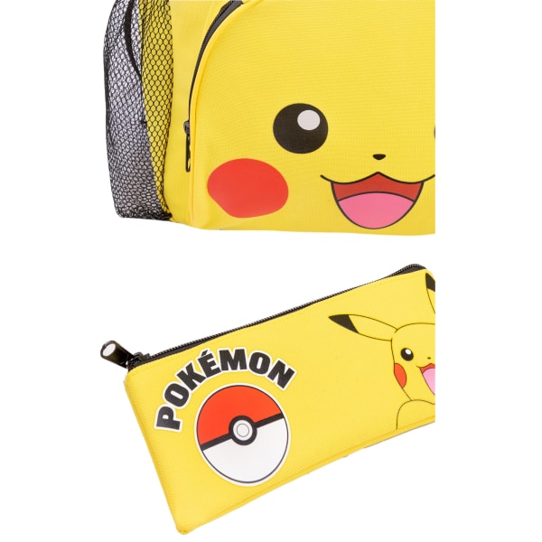 Pokemon Pikachu Lunchväska och Ryggsäck Set (Pack med 4) One Size Yellow One Size