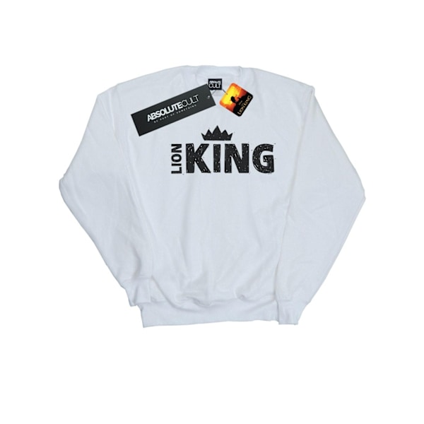 Disney Pojkar Lejonkungen Film Krona Sweatshirt 7-8 År Vit White 7-8 Years