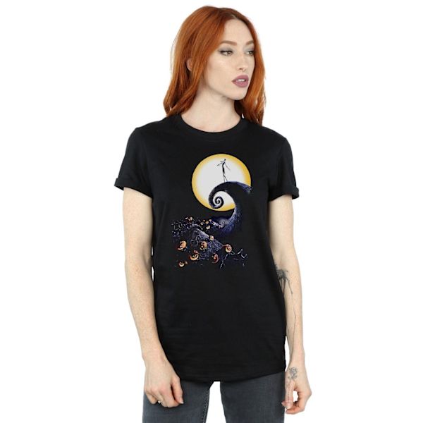 Nightmare Before Christmas Dam/Damer Kyrkogård Bomull Pojkvän T-shirt Black M