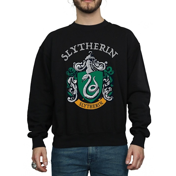 Harry Potter Herr Slytherin Crest Sweatshirt M Svart Black M