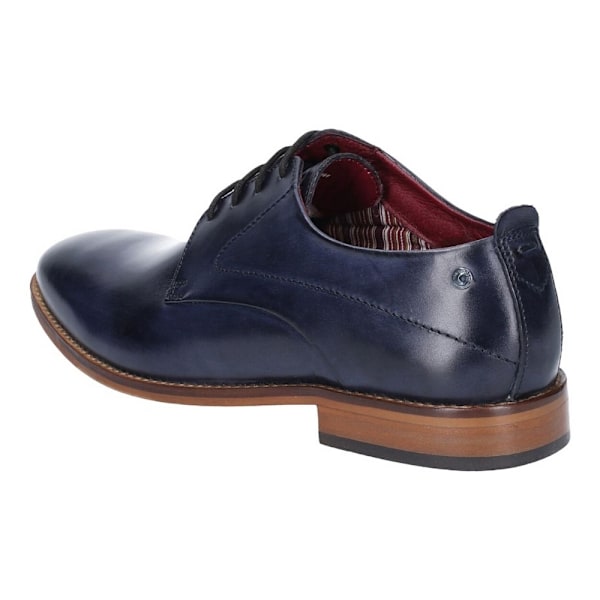 Base London Herr Script Tvättade Läder Oxford Skor 7 UK Navy Navy 7 UK