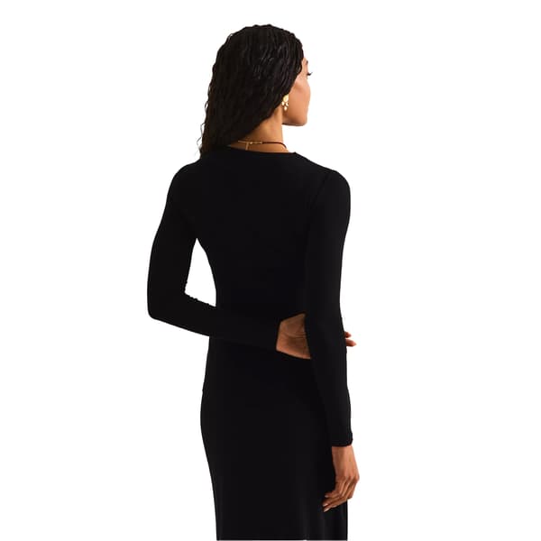 Never Fully Dressed Doris Lättviktslångärmad tröja för dam Black 8 UK
